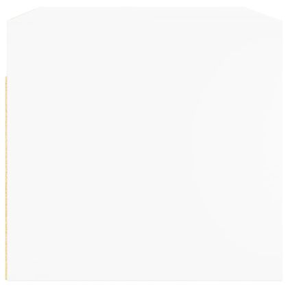 Стенен шкаф със стъклени врати, бял, 68,5x37x35 см