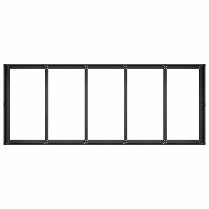 Кашпа, черна, 200x80x40 см, стомана