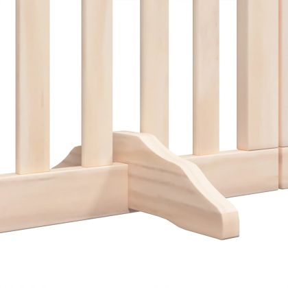 Сгъваема преграда за кучета с врата 12 панела 600 см топола