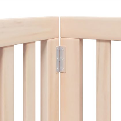 Сгъваема преграда за кучета с врата 12 панела 600 см топола