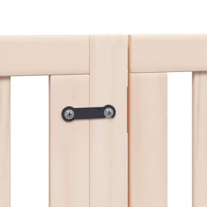 Сгъваема преграда за кучета с врата 15 панела 750 см топола