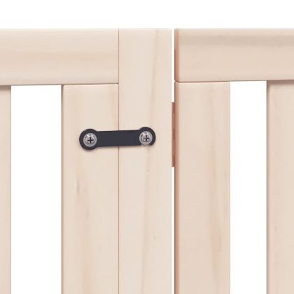 Сгъваема преграда за кучета с врата 10 панела 800 см топола