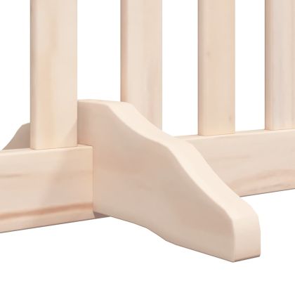 Сгъваема преграда за кучета с врата 6 панела 480 см топола