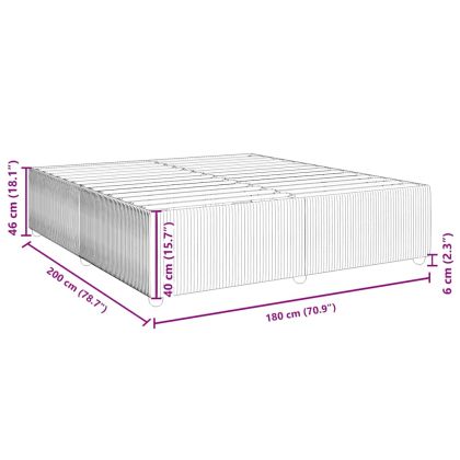 Рамка за легло без матрак, таупе, 180x200 см плат