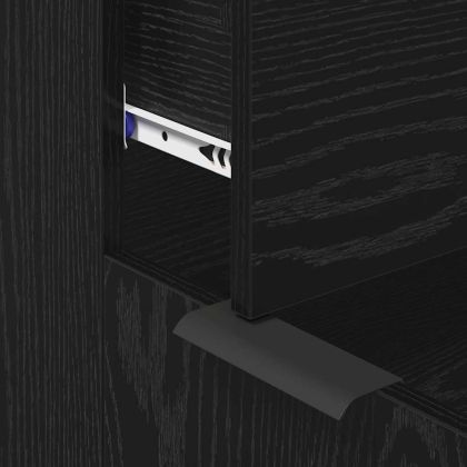 Служебен шкаф 3 pcs Черния дъб 181 x 30 x 70 см Инженерно дърво