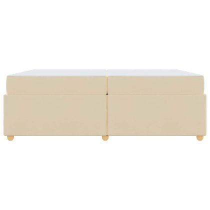 Рамка за легло с матрак Крем 200 x 200 cm текстил