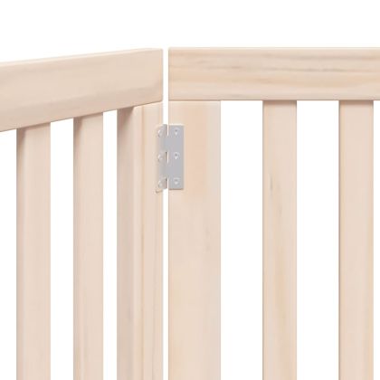 Сгъваема преграда за кучета 2 панела 160 см тополово дърво