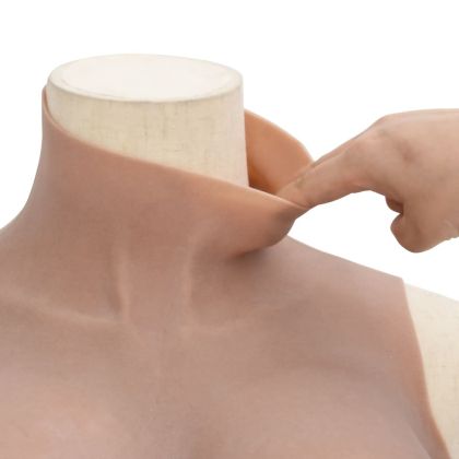 Силиконов нагръдник, кафеникав, H чашка