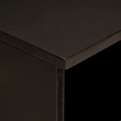 ТВ шкаф с рафт Черен и златен 80 x 33 x 46 см Инженерно дърво