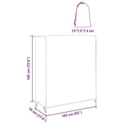 Покривало за градински мебели 165 х 70 х 185 см