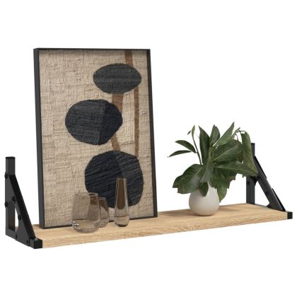 Стенни рафтове 2 бр сонома дъб 60x15x15,5 см