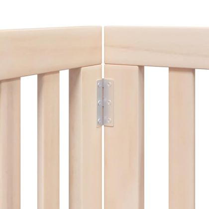 Сгъваема преграда за кучета с врата 15 панела 750 см топола