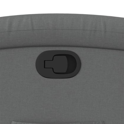 Фотьойл с регулируема облегалка, тъмносив, плат