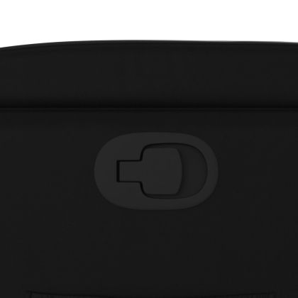 Фотьойл с регулируема облегалка, черен, изкуствена кожа