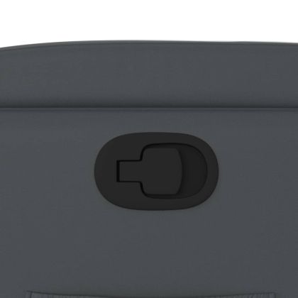 Фотьойл с регулируема облегалка, сив, изкуствена кожа