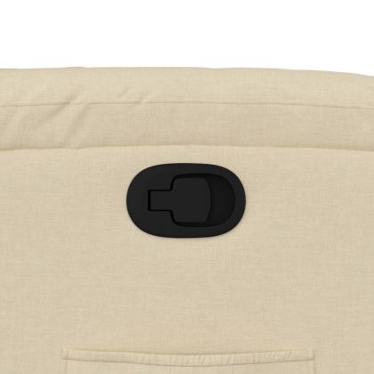 Кресло с регулируема облегалка, кремаво, плат