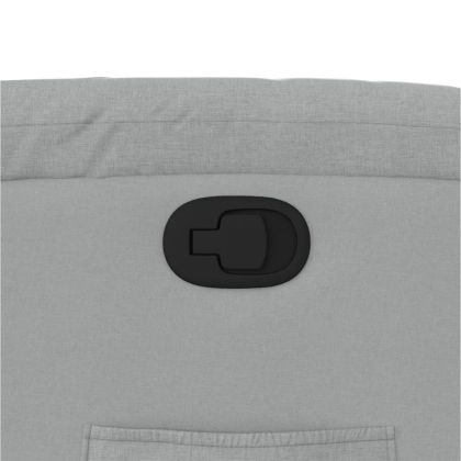 Фотьойл с регулируема облегалка, светлосив, плат