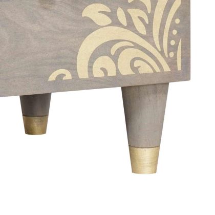 Комплект шкафове за баня 3 pcs Сив и златен 180 x 33 x 75 см