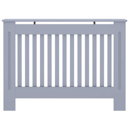 Калъф за радиатор 2 pcs Сив 112 x 19 x 81,5 см Инженерно дърво