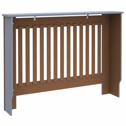 Калъф за радиатор 2 pcs Сив 112 x 19 x 81,5 см Инженерно дърво