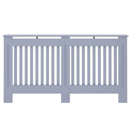 Калъф за радиатор 2 pcs Сив 152 x 19 x 81,5 см Инженерно дърво