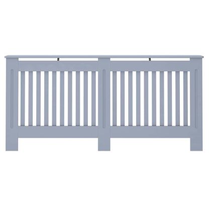 Калъф за радиатор 2 pcs Сив 172 x 19 x 81,5 см Инженерно дърво