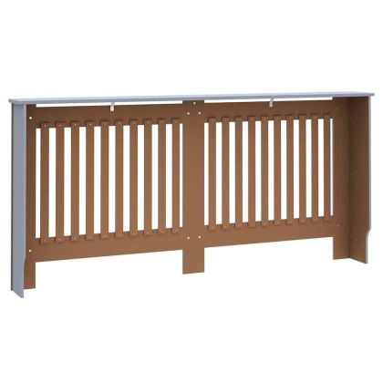 Калъф за радиатор 2 pcs Сив 172 x 19 x 81,5 см Инженерно дърво