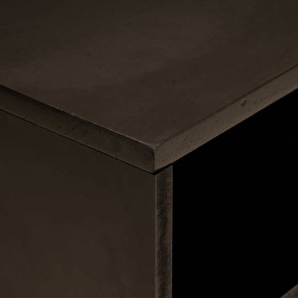 ТВ шкаф с рафт Черен и златен 80 x 33 x 46 см Инженерно дърво