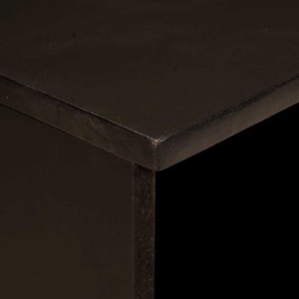 ТВ шкаф с рафт Черен и златен 100 x 33 x 46 см Инженерно дърво