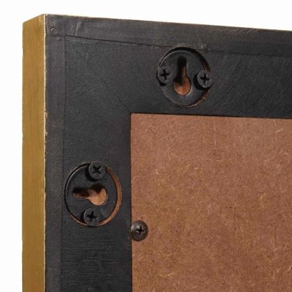 Огледало за баня с огледало Черен и златен 50 x 2,5 x 70 см