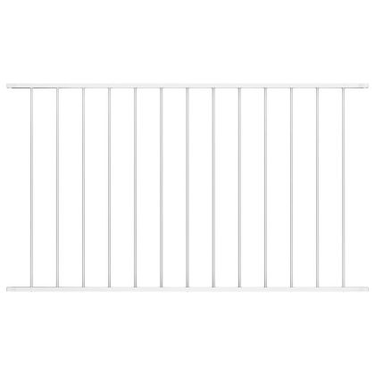 Ограден панел, прахово боядисан, стомана, 1,63x1 м, бял