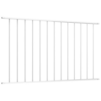 Ограден панел, прахово боядисан, стомана, 1,63x1 м, бял