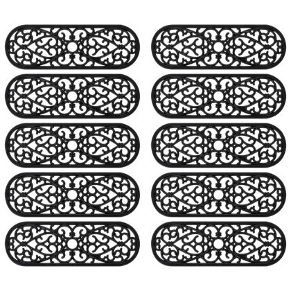 Постелки за стъпала 10 бр 25x75 см гума