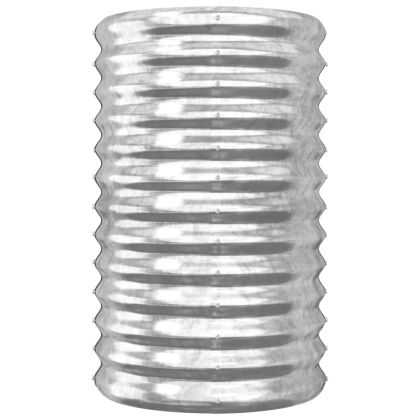 Градински плантер поцинкована стомана 40x40x68см сребрист