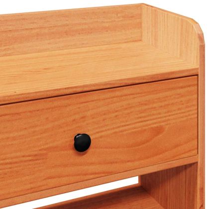 Горна табла с място за съхранение, 120 см, масивно дърво бор