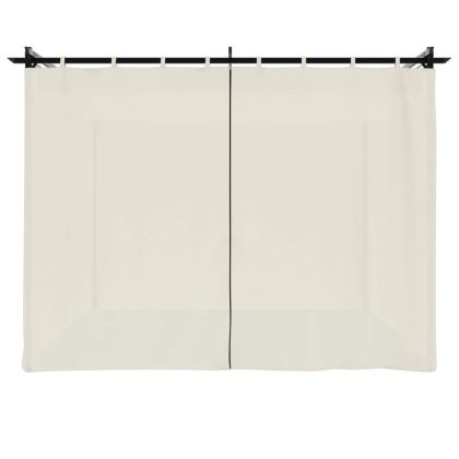 Беседка с пердета, кремава, 3x3 м, стомана