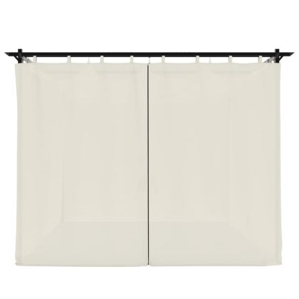 Беседка с пердета, кремава, 3x3 м, стомана