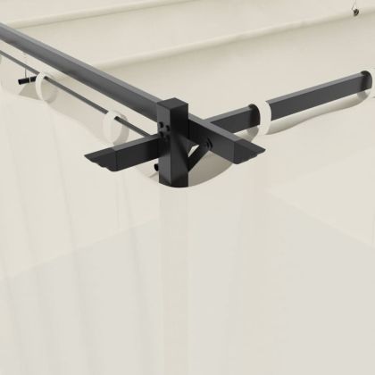 Беседка с пердета, кремава, 3x3 м, стомана