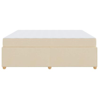 Рамка за легло с матрак Крем 180 x 200 cm текстил
