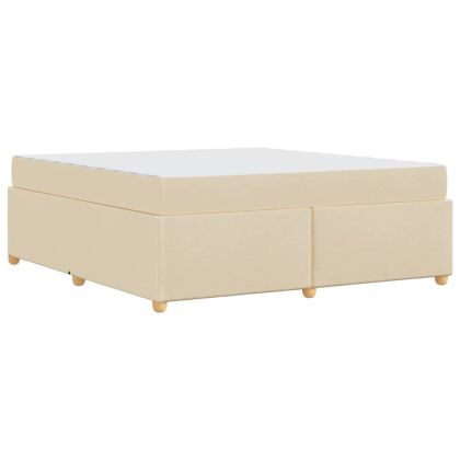 Рамка за легло с матрак Крем 180 x 200 cm текстил