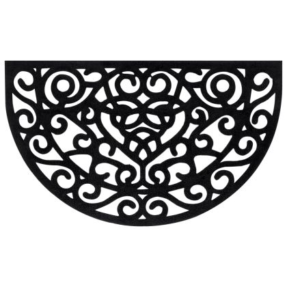 Изтривалка за врата полукръгла 45x75 см гума