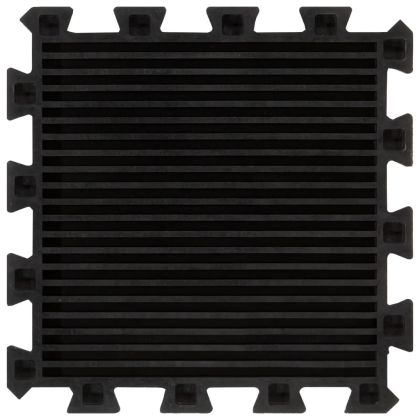 Гумени подови плочки 16 бр черни 16 мм 30x30 см