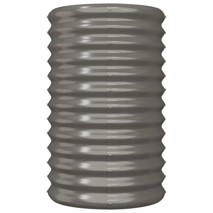 Градински плантер поцинкована стомана 40x40x68 см сив