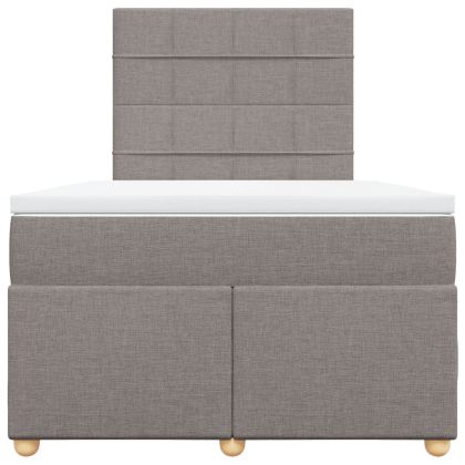 Боксспринг легло с матрак, таупе, 120x190 см, плат