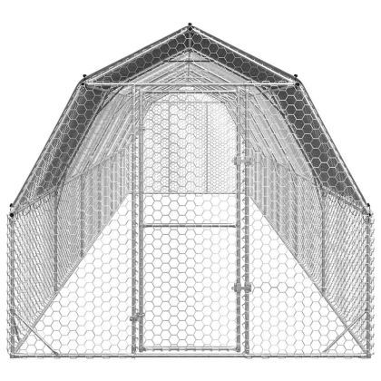 Пилешки подиум с покрив 2,5x12x2,25 м Поцинкована стомана