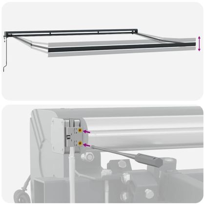 Сгъваем навес Оранжево и кафяво 450 × 300 cm Плат, метал