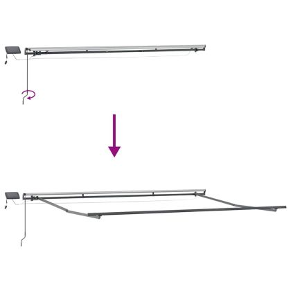 Сгъваем навес Многоцветен 450 ×300 cm текстил