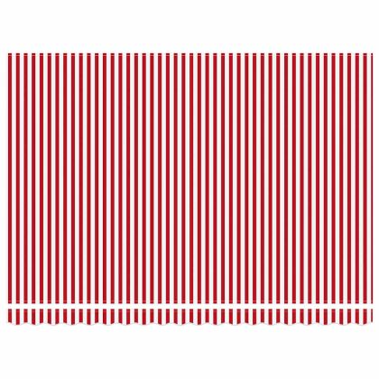 Сгъваем навес с Червен и бял 450 × 350 cm текстил