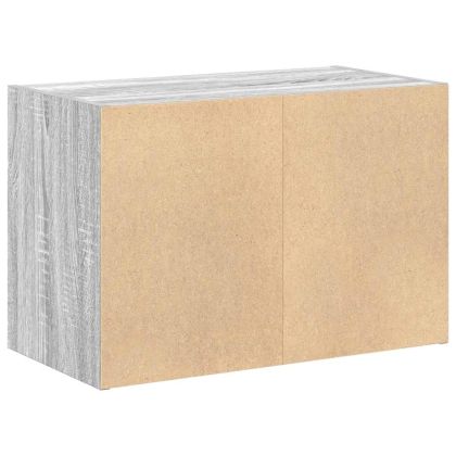 Шкаф с 2 чекмеджета сив сонома 60x31x40 см инженерно дърво