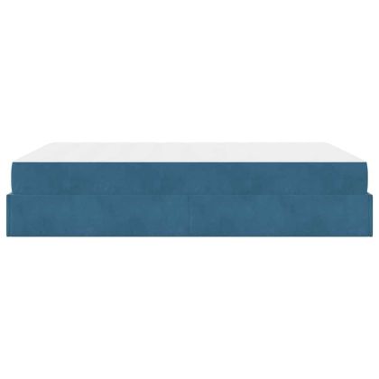Рамка за легло Синьо 140 x 200 cm Кадифе
